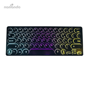 Ultra Thin Wired USB Mini PC <strong>Keyboard</strong> with LED Backlit Gaming <strong>Keyboard</strong> Combo 60% Design for PC Apple Mac Laptop Notebooks