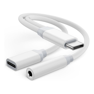 多功能2合1 Aux音频电缆转换器USB C型至3.5毫米音频充电器适配器，带快速充电 - Product Image 5