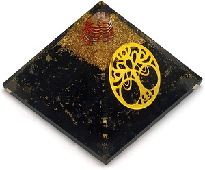 生命の木のシンボルクリスタルエネルギー発電機を備えたベストセラーのOrgonite Pyramid Shungite Orgone Pyramid高品質 - Product Image 1