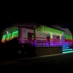LED DMX Outdoor Dekorative RGB Vorhang Lichterkette Voll farbiges Weihnachts pixel Matrix Programm für hervorragende Beleuchtung - Product Image 1