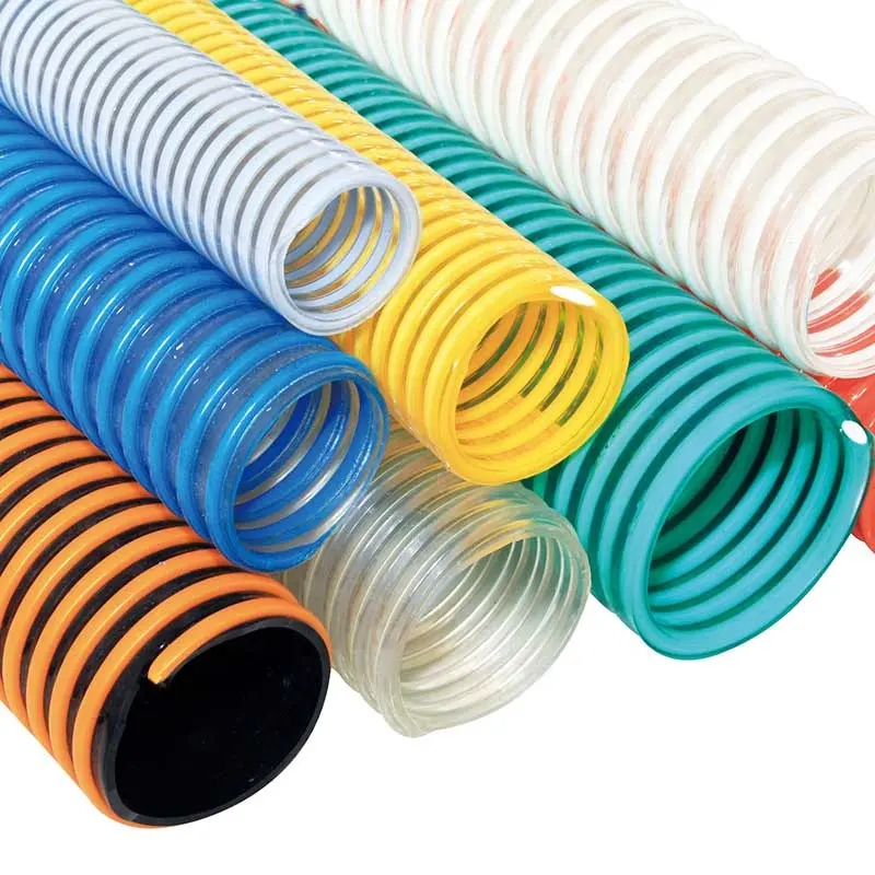Manguera de succión en espiral de PVC de tubo corrugado de fibra Heli flexible para bomba de agua