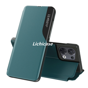 Lichicase智能翻盖皮革可折叠支架手机套，适用于Oppo Reno 8专业多功能外壳 - Product Image 1
