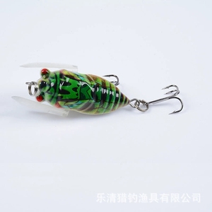 メーカー卸売水表面昆虫バイオニックベイトセミ5cm/6.2g塗装プラスチック偽釣りルアー - Product Image 5
