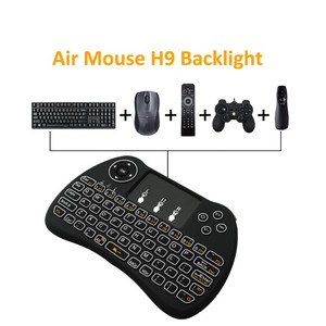 Miniteclado inalámbrico H9, batería de litio integrada con receptor inalámbrico, teclado y ratón, combo de control remoto