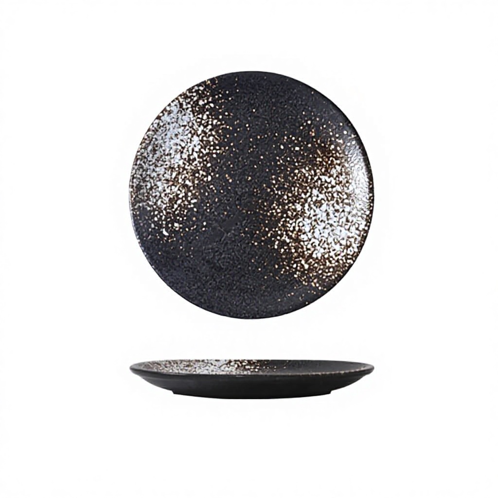 Assiette peu profonde de style japonais de 7 pouces - Jour