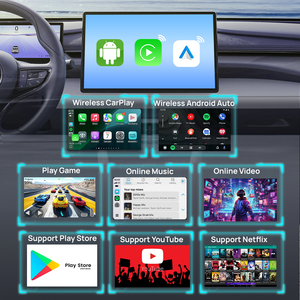 Carlinkit Dupla Wifi Multimídia Caprlay Ai Caixa Sem Fio Android Auto 64Gb 128Gb Tbox Video Car Play Dongle Game Tv Box para Apple