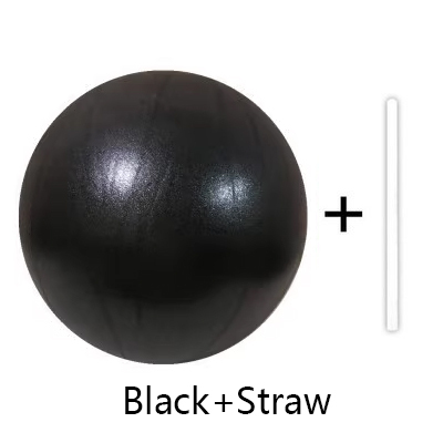 Pelota de Pilates negra con pajita