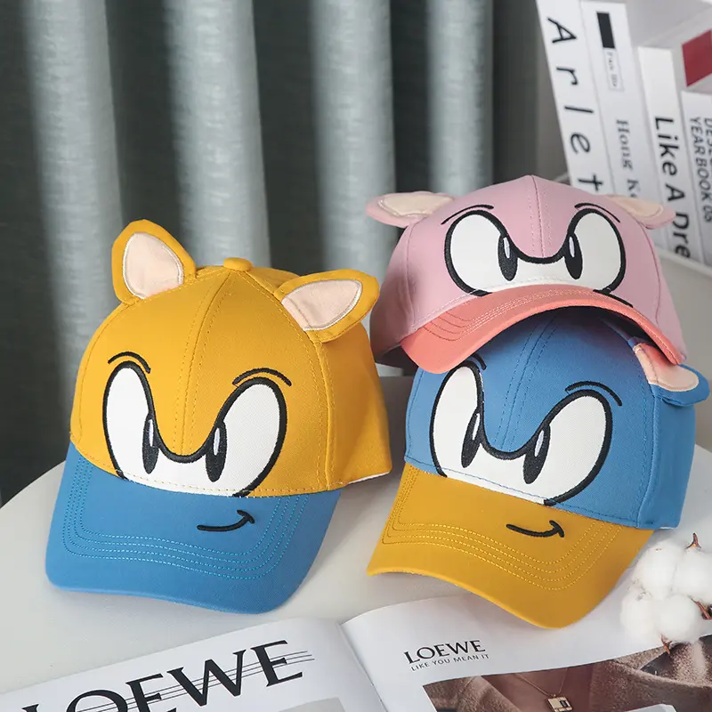 Cartoon Anime So-nic Kids Baseball Hats Cute Hedgehog So-nic Baseball Cap All Season Outdoor Sports Hat