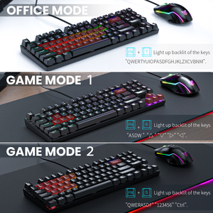 Onikuma-Conjunto Combinado de teclado y ratón para juegos de ordenador, luz LED, USB, retroiluminado, con cable RGB, OEM - Product Image 2