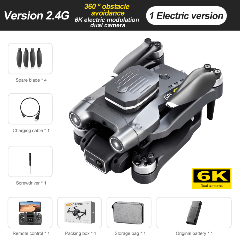Black, 2.4GHz WiFi Dual camera (One battery)