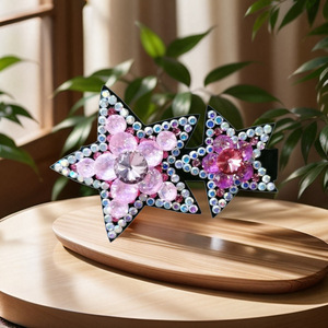 الكورية rhamonds الإحساس المتقدم نجمة الظهر الرأس للنساء خمس نجوم BB كليب صافي أحمر دائم المعدن - Product Image 6