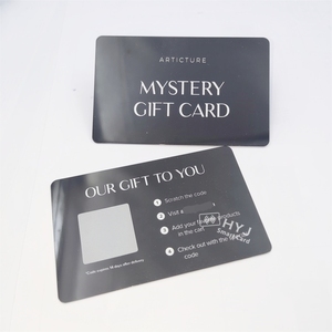 Impresión personalizada PVC plástico regalo Scratch Code Voucher Cards con código de barras - Product Image 2
