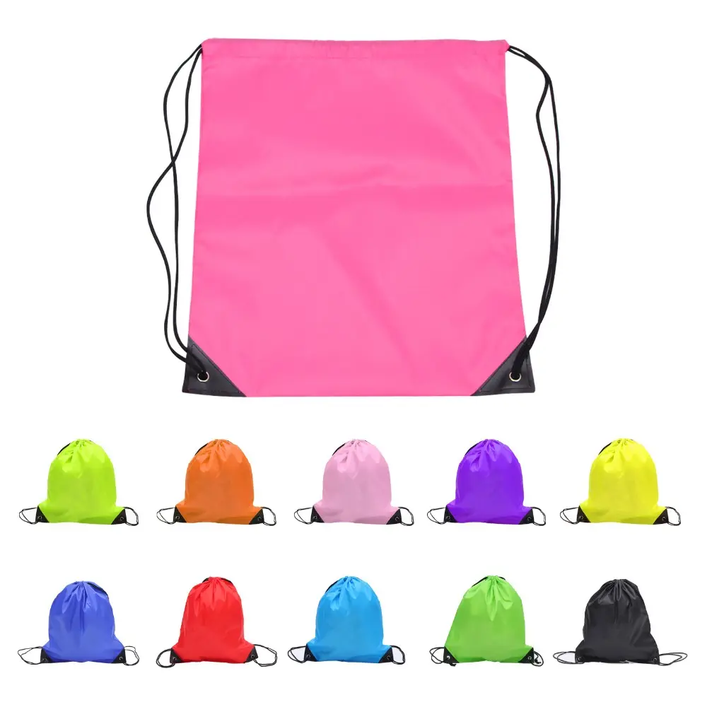 Hot Waterproof And Reusable Polyester Drawstring Bag Waterproof Drawstring Gym Bag Polyester Drawstring Travel Folding Gym Bag