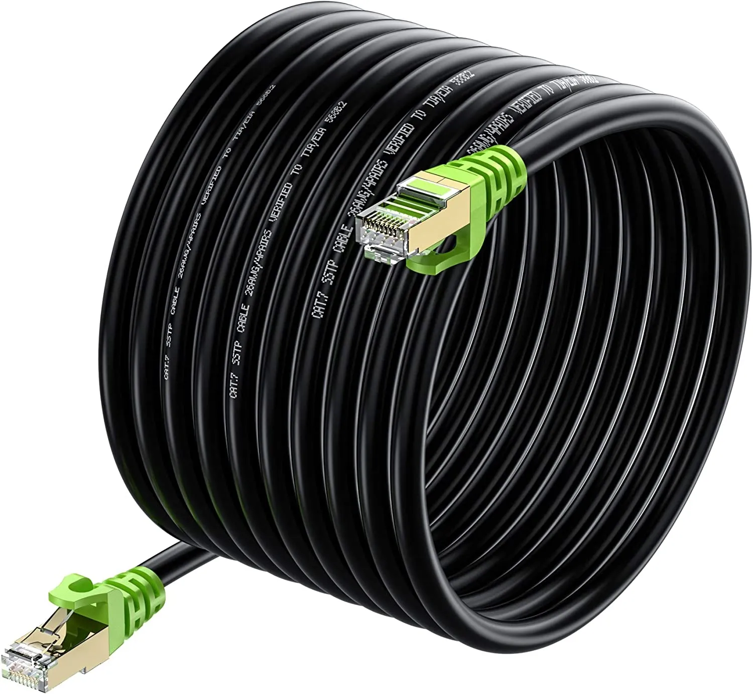 كابل إيثرنت محمي Cat7 (أعلى سرعة كابل) 10Gbps لنقل النطاق الترددي 600Mhz كابل أسلاك LAN