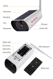 VESAFE 2K Wireless 4G SiM-Karte Bullet-Kamera Solar kamera Fernbedienung überwachung PIR-Farb nachtsicht kameras - Product Image 6