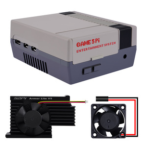 GeeekPi Game 5Pi NES 5Pi Style Case Kit ABS 3510 Ventilador de refrigeración funcional Disipadores de calor Destornilladores para Raspberry Pi 5