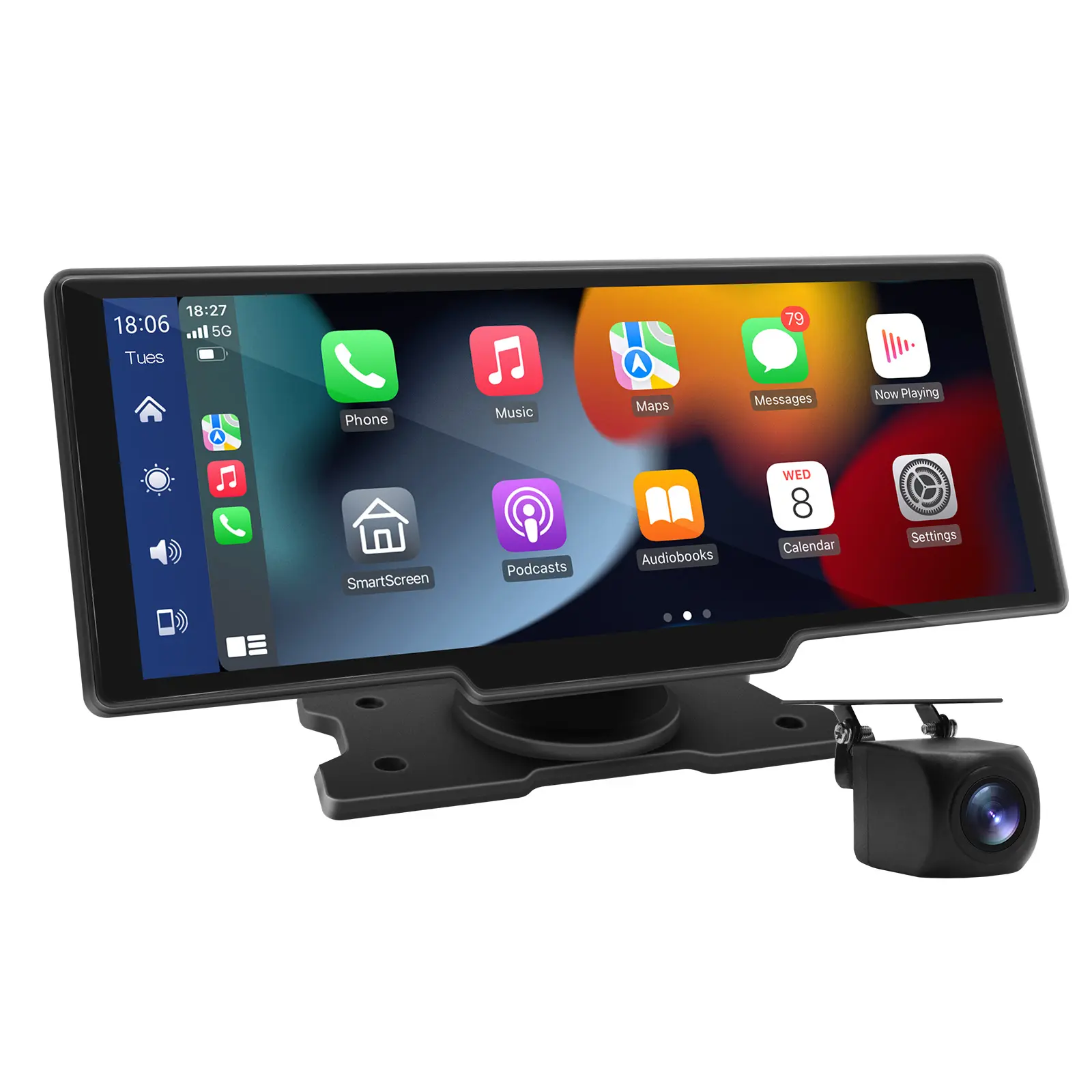 Autoabc 10.26 "ダッシュカムリアビューカメラWifi Carplay & Android Auto 4k Dvr Gpsナビゲーションビデオレコーダー