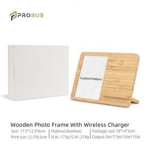Prosub mới đến tre thăng hoa bằng gỗ hình ảnh khung DIY biểu tượng tùy chỉnh với sạc không dây gỗ thăng hoa khung ảnh - Product Image 5