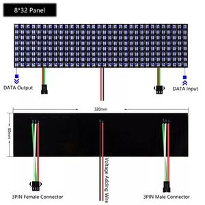 Display a matrice di punti programmabile WS2812B RGB 256 pixel schermo FPCB digitale flessibile indirizzabile singolarmente pannello a matrice a Led - Product Image 3