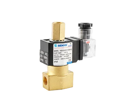 SENYA-Válvula Solenoide KSD serie 2/2, válvula solenoide de Control directo de 1/4 "y 3/8", 12v, 24v, 36v, eléctrico de fluido de 2 pulgadas