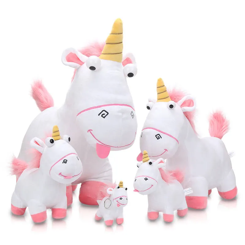 Grosir mainan boneka unicorn mata besar mainan lembut kustom boneka unicorn merah muda dan putih