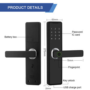 Intelligent Fingerprint Smart Door <strong>Lock</strong> <strong>Blue</strong> Tooth Password Keyless Apartment Security Door Lever <strong>Lock</strong> With Mechanical <strong>Key</strong> - Product Image 6
