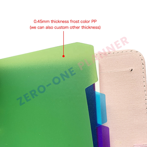 Customized A5 A6 A7 Index Pages Color pp Planner Divider with 6 Ring 6 Sheets Set for Binder Planner Agenda - Product Image 4