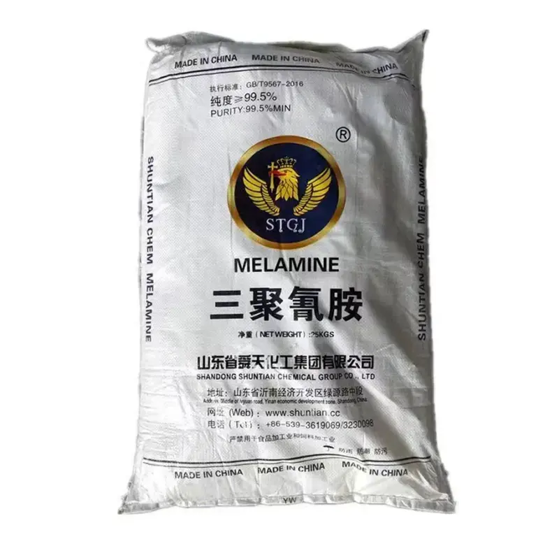 Materia prima de alta calidad 99.8% polvo blanco melamina