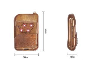 2022 nuovo telecomando wireless 433.92MHZ push cover 4 tasti mogano codice fisso telecomando RF - Product Image 5