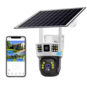 V380pro 4G Tarjeta Sim Nueva lente dual Sistema de cámara de seguridad alimentado por batería solar Sistema de monitoreo de red CCTV PTZ - Product Image 1