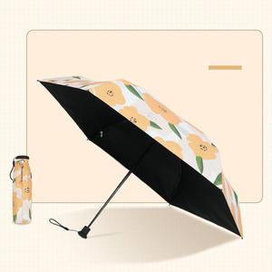 定制便宜促销白雨五折叠伞防风紫外线自动伞带标志印刷 - Product Image 5