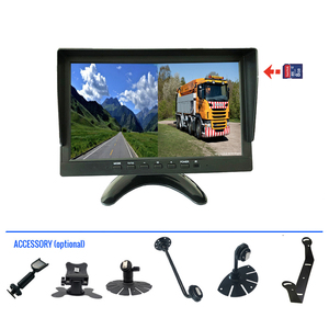 DC9V-36V Heavy Duty Reversing Aid 2 ערוצים 1080P מסך מפוצל DVR צג מצלמה לרכב למשאית