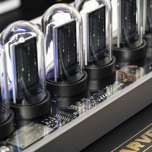 Современные DIY Nixie трубчатые часы с имитацией IPS дисплеем цифровые часы 6-значные светодиодные Полочные часы - Product Image 2
