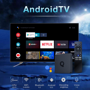 Q1 factory Tv Box ATV Android 10 set top box H313 2GB 16GB telecomando vocale 4k tv box - Product Image 2