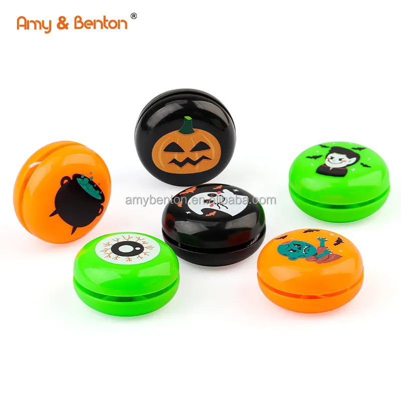 Halloween Mini Yoyo juguetes niños fiesta favores UV impresión personalizada plástico Yoyo tratar bolsa rellenos Goody bolsa relleno