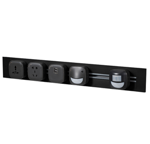 Hot Selling 3-Outlet Hidden Electrical Wall Mounted Socket Removable Track Socket Adapter with <strong>Embedded</strong> Power Track Rail <strong>System</strong> - Product Image 2