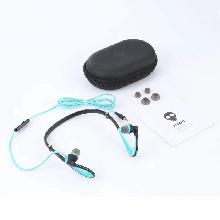 Écouteurs de sport filaires pliables à la mode Écouteurs intra-auriculaires à tour de cou de nuit