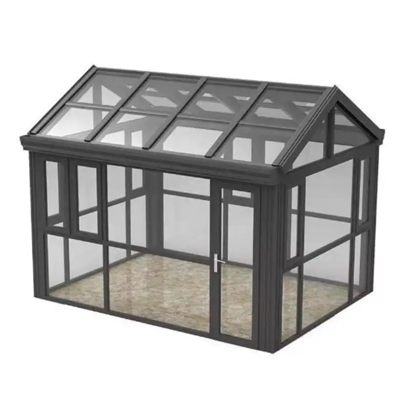 Petites mini serres de jardin commerciales en polycarbonate à cadre économique Maisons en métal aluminium