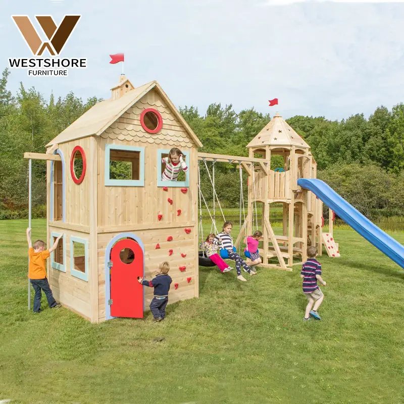 Parque de atracciones interesante tobogán de equipo de patio de recreo al aire libre de nuevo diseño para niños al por mayor