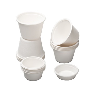 Çeşni örnekleri için 1oz biyobozunur şeker kamışı karbon Fiber malzeme Compostable porsiyon bardak bardak - Product Image 1