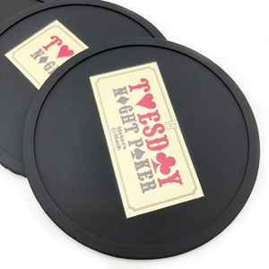 定制杯垫圆形餐桌垫可重复使用硅胶茶垫，带定制标志 - Product Image 2