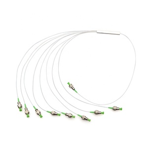 1x8 yollu FC/APC Mini çelik boru Fiber optik PLC Splitter 75cm 1.5m 0.9mm özelleştirilmiş SC konnektör yükseltildi UPC FTTH ağ için - Product Image 1