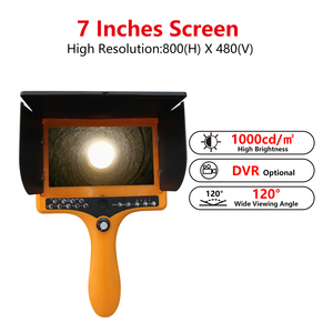 Serpente a fibra ottica della macchina fotografica di resistenza della corrosione con la macchina fotografica leggera di ispezione della fogna con il DVR ed il contatore di distanza - Product Image 4