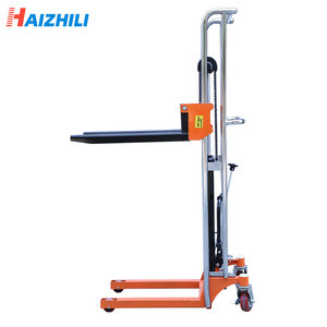 2025 vendita calda piccola macchina idraulica di carico e scarico, 400 kg Mini Stacker manuale, carrello elevatore manuale - Product Image 5