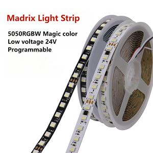 人気の24V 5050 RGBマジックカラーソフトストリップフレキシブルプログラミングUCS2904スマートRGB LEDストリップライト家庭用照明用 - Product Image 4