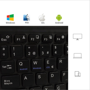 Portable 10-Inch Slim Wireless for <strong>Bluetooth</strong> <strong>Keyboard</strong> 78keys for Samsung <strong>Android</strong> iPad Tablet New Interface BT - Product Image 4