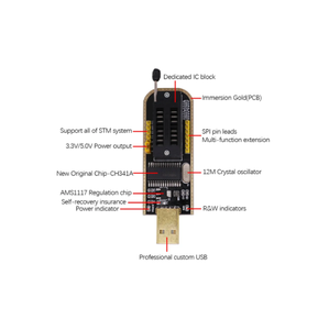EEPROM Flash BIOS USB-Programmierer SOIC8 Clip 1,8 V SPI Flash-Speicher SOP8 DIP8 Adapter Burner Kit