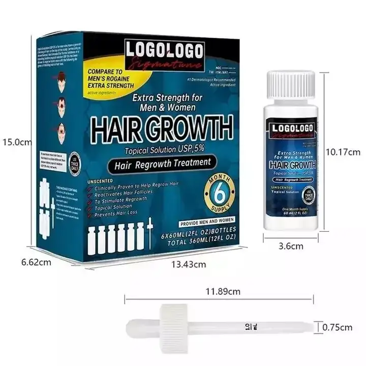 KirRRland 5% Aceite para el crecimiento del cabello Tratamiento para la pérdida del cuidado del cabello, Kit de suero para el crecimiento del cabello Kirkland, 60ML