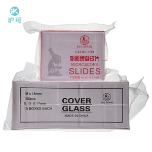 Alta calidad experimento o enseñanza uso Pre-limpiado en blanco portaobjetos de microscopio cubreobjetos cubierta de vidrio - Product Image 6
