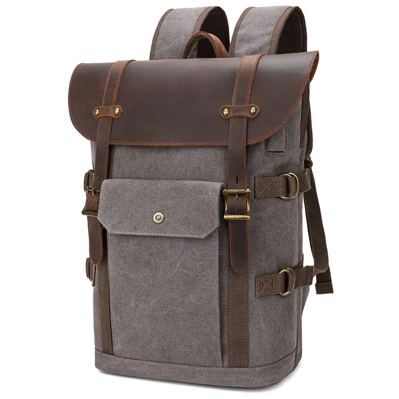कैनवास बैग फैशन पुरुषों की 15.6 कंप्यूटर बैग आउटडोर छात्र स्कूल बैग बड़ी क्षमता बैग